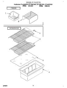 06 - Shelf parts for Whirlpool Refrigerator ET14JMYDN01 from AppliancePartsPros.com