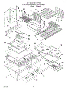 03 - Shelf parts for Whirlpool Refrigerator 3ET21DKXDN02 from AppliancePartsPros.com