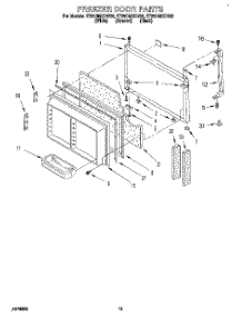 08 - Freezer Door, Lit / Optional parts for Whirlpool Refrigerator ET25DMXDN00 from AppliancePartsPros.com
