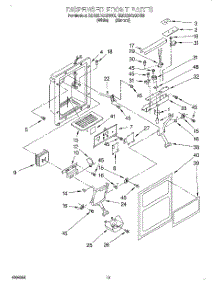 09 - Dispenser Front parts for Whirlpool Refrigerator 3ED22DQXDW03 from AppliancePartsPros.com