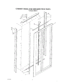 04 - Cabinet Trims And Breaker Trim parts for Whirlpool Refrigerator ARG4901 from AppliancePartsPros.com