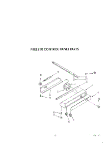 13 - Freezer Control Panel parts for Whirlpool Refrigerator ARG4901 from AppliancePartsPros.com