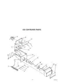 16 - Ice Container parts for Whirlpool Refrigerator ARG4901 from AppliancePartsPros.com