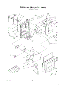 18 - Dispenser And Front parts for Whirlpool Refrigerator ARG4901 from AppliancePartsPros.com