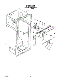 02 - Liner parts for Whirlpool Refrigerator 3XARG475WP02 from AppliancePartsPros.com