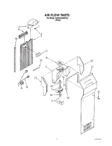 05 - Air Flow parts for Whirlpool Refrigerator 3XARG484WP00 from AppliancePartsPros.com