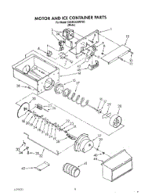 06 - Motor And Ice Container parts for Whirlpool Refrigerator 3XARG484WP00 from AppliancePartsPros.com