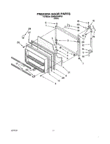 07 - Freezer Door parts for Whirlpool Refrigerator 3XARG475WP02 from AppliancePartsPros.com