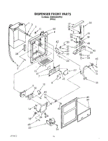 09 - Dispenser Front parts for Whirlpool Refrigerator 3XARG484WP00 from AppliancePartsPros.com