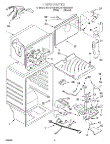 03 - Liner parts for Whirlpool Refrigerator 4ET18NKXFW01 from AppliancePartsPros.com