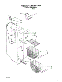 04 - Freezer Liner parts for Whirlpool Refrigerator 3XARG497WP00 from AppliancePartsPros.com