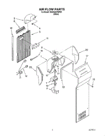 05 - Air Flow parts for Whirlpool Refrigerator 3XARG497WP00 from AppliancePartsPros.com