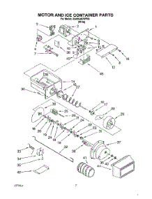 06 - Motor And Ice Container parts for Whirlpool Refrigerator 3XARG497WP00 from AppliancePartsPros.com
