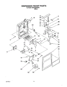 09 - Dispenser Front parts for Whirlpool Refrigerator 3XARG497WP00 from AppliancePartsPros.com