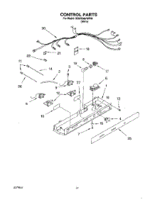 12 - Control, Lit / Optional parts for Whirlpool Refrigerator 3XARG497WP00 from AppliancePartsPros.com