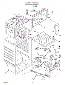 03 - Liner parts for Whirlpool Refrigerator ET18SCRFW02 from AppliancePartsPros.com
