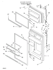02 - Door parts for Whirlpool Refrigerator ET18SCRFW00 from AppliancePartsPros.com