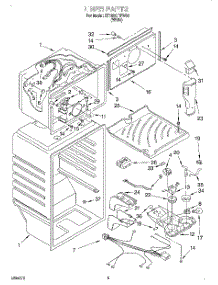 03 - Liner parts for Whirlpool Refrigerator ET18SCRFW00 from AppliancePartsPros.com