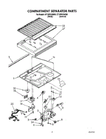 03 - Compartment Separator parts for Whirlpool Refrigerator ET18PKXAN00 from AppliancePartsPros.com