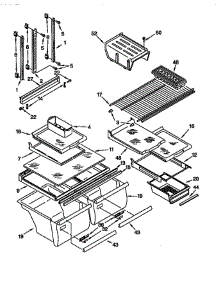 Shelf parts for Whirlpool Refrigerator GT22DKMXGW00 from AppliancePartsPros.com