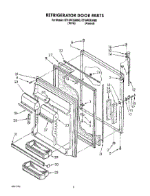 07 - Refrigerator Door, Lit / Optional parts for Whirlpool Refrigerator ET18PKXAN00 from AppliancePartsPros.com