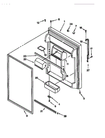 Refrigerator Door parts for Whirlpool Refrigerator GT22DKMXGW00 from AppliancePartsPros.com
