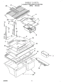 05 - Shelf, Lit / Optional parts for Whirlpool Refrigerator ET18GKXEW00 from AppliancePartsPros.com