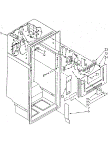 Liner parts for Whirlpool Refrigerator ET18GKXSM03 from AppliancePartsPros.com