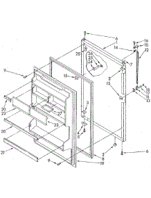 Refrigerator Door parts for Whirlpool Refrigerator ET18GKXSN03 from AppliancePartsPros.com