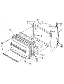 Freezer Door parts for Whirlpool Refrigerator ET18GKXSN10 from AppliancePartsPros.com