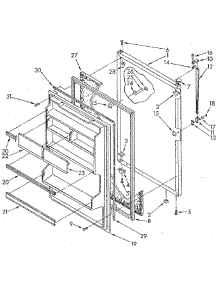 Refrigerator Door parts for Whirlpool Refrigerator ET18GKXSN10 from AppliancePartsPros.com