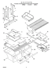 03 - Shelf parts for Whirlpool Refrigerator GT22DMXGN00 from AppliancePartsPros.com