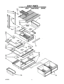 04 - Shelf parts for Whirlpool Refrigerator ET18PKXWW00 from AppliancePartsPros.com