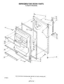 08 - Refrigerator Door , Lit / Optional parts for Whirlpool Refrigerator ET18GKXSW02 from AppliancePartsPros.com