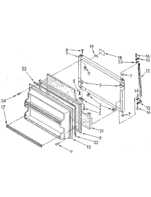 Freezer Door parts for Whirlpool Refrigerator ET18GKXSM06 from AppliancePartsPros.com