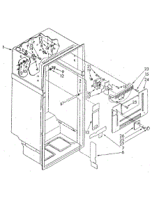 Liner parts for Whirlpool Refrigerator ET18GKXSF07 from AppliancePartsPros.com