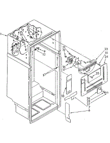 Liner parts for Whirlpool Refrigerator ET18GKXSM04 from AppliancePartsPros.com