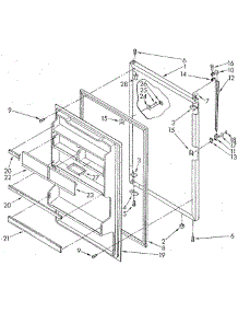 Refrigerator Door parts for Whirlpool Refrigerator ET18GKXSF02 from AppliancePartsPros.com