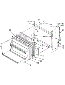 Freezer Door parts for Whirlpool Refrigerator ET18GKXSF05 from AppliancePartsPros.com