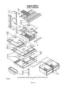 05 - Shelf parts for Whirlpool Refrigerator ET18GKXSW00 from AppliancePartsPros.com