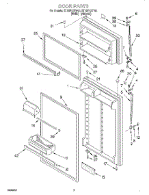 02 - Door parts for Whirlpool Refrigerator ET18PKXFN01 from AppliancePartsPros.com