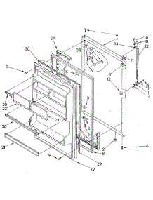 Refrigerator Door parts for Whirlpool Refrigerator ET18GKXSF0B from AppliancePartsPros.com