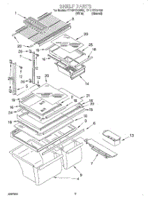 05 - Shelf, Lit / Optional parts for Whirlpool Refrigerator ET18PKXGN00 from AppliancePartsPros.com