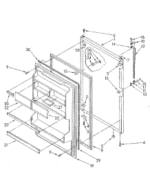 Refrigerator Door parts for Whirlpool Refrigerator ET18GKXSF04 from AppliancePartsPros.com