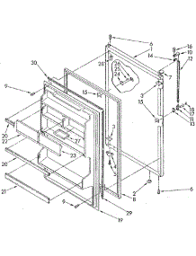 Refrigerator Door parts for Whirlpool Refrigerator ET18GKXSM05 from AppliancePartsPros.com