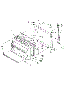 Freezer Door parts for Whirlpool Refrigerator ET18GKXSG07 from AppliancePartsPros.com
