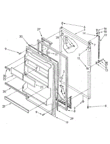 Refrigerator Door parts for Whirlpool Refrigerator ET18GKXSG07 from AppliancePartsPros.com