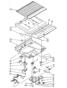 Compartment Separator parts for Whirlpool Refrigerator ET18GKXSM02 from AppliancePartsPros.com