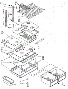 Shelf parts for Whirlpool Refrigerator ET18GKXSM02 from AppliancePartsPros.com