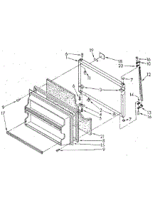 Freezer Door parts for Whirlpool Refrigerator ET18GKXSM02 from AppliancePartsPros.com